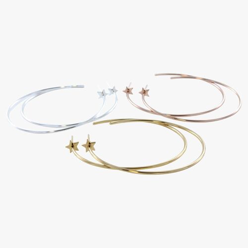 Large Hoop and Star Earring