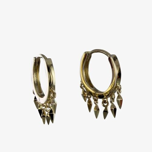 Jangle Hoop Earrings Sterling Gold