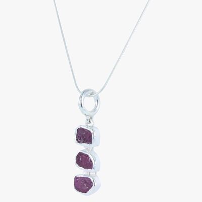 Pendentif rubis brut