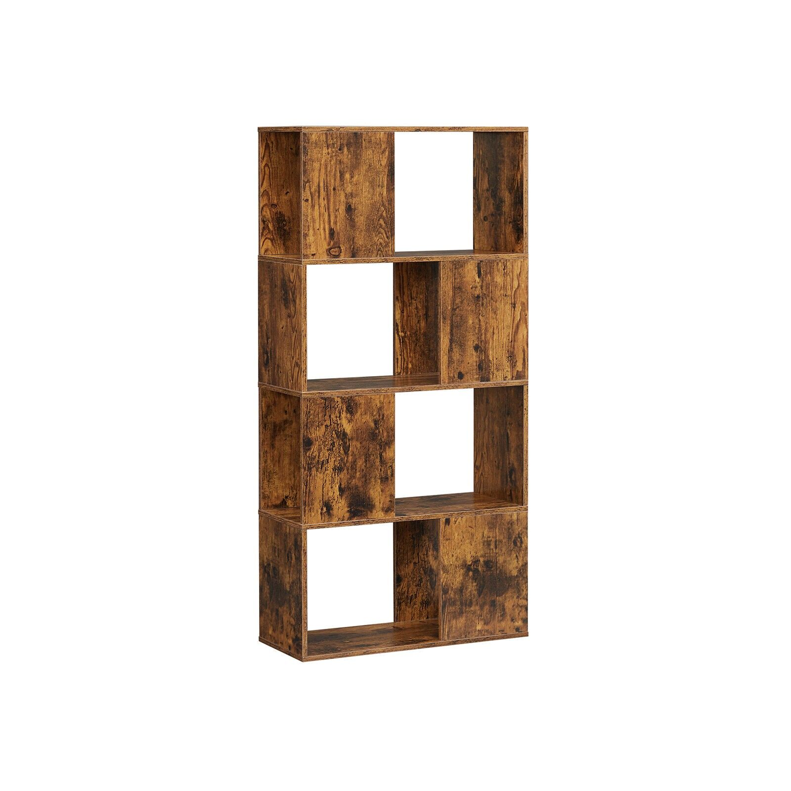 Vintage brown bookshelf, 60 x 24 x 127 cm