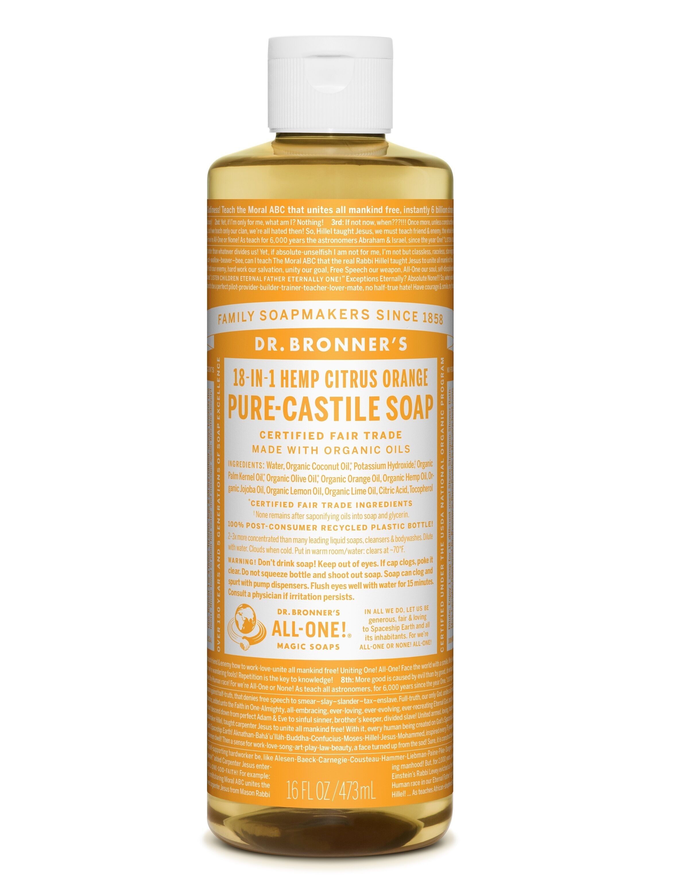 Dr. Bronner's Citrus Castile Liquid Soap 475ml