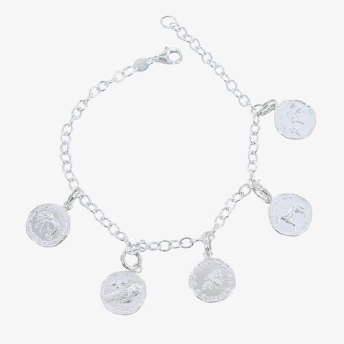 Owl Coin Charm and Bracelet