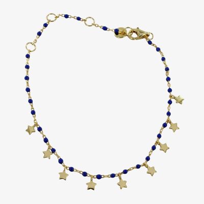 Pulsera Azul Estrella ORO