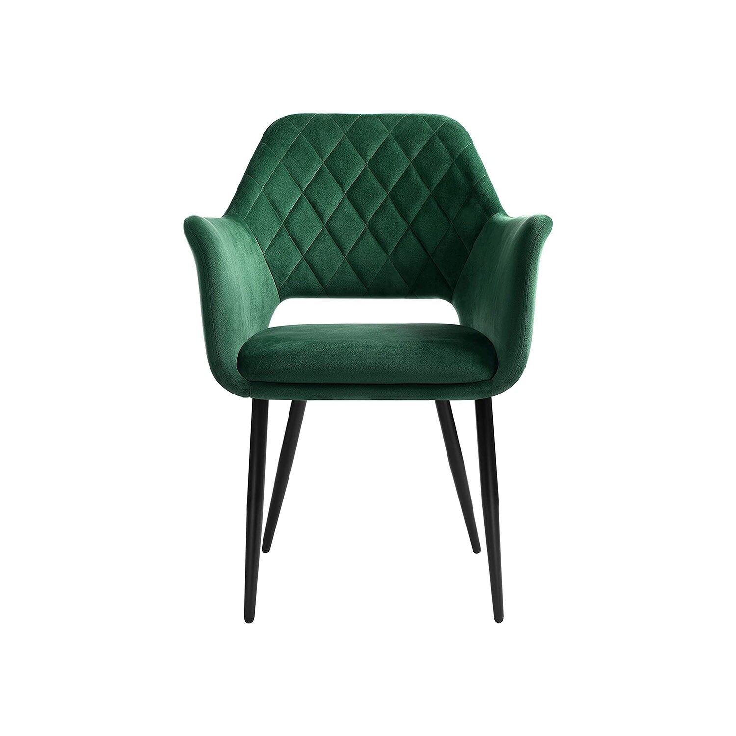 Chaise de salle à manger avec accoudoirs et dossier, 59.5 x 58 x 88 cm (L x W x H) - Seat height: 49.5 cm - Seat width: 41.5 cm - Seat depth: 46 cm - Backrest height: 43.5 cm - Hauteur de l'accoudoir (à partir du sol) : 70 cm