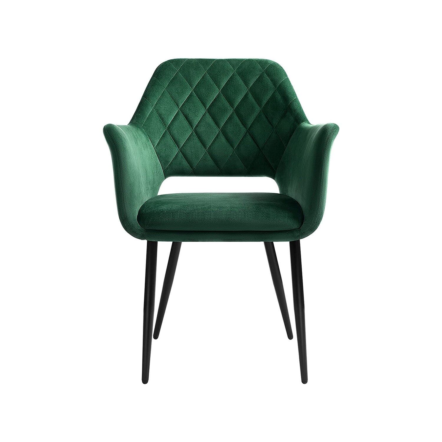 Ensemble de 2 chaises de salle à manger avec accoudoirs, 59.5 x 58 x 88 cm (L x W x H)Seat height: 49.5 cm Seat width: 41.5 cm Seat depth: 46 cm Backrest height: 43.5 cm Hauteur de l'accoudoir (à partir du sol) : 70 cm