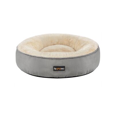 Lit pour chien gris blanc, 50 x 18 cm (Ø x H) Poids : 1 kg Contenu de la livraison : 1 x lit pour chien Nicky's Remarques : Vérifiez les dimensions du produit avant d'acheter. Les produits avec coutures peuvent varier de 2 à 3 cm.