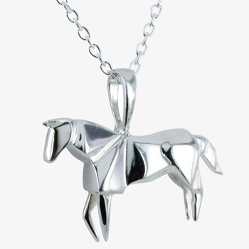 Collier Origami Cheval Rose 3