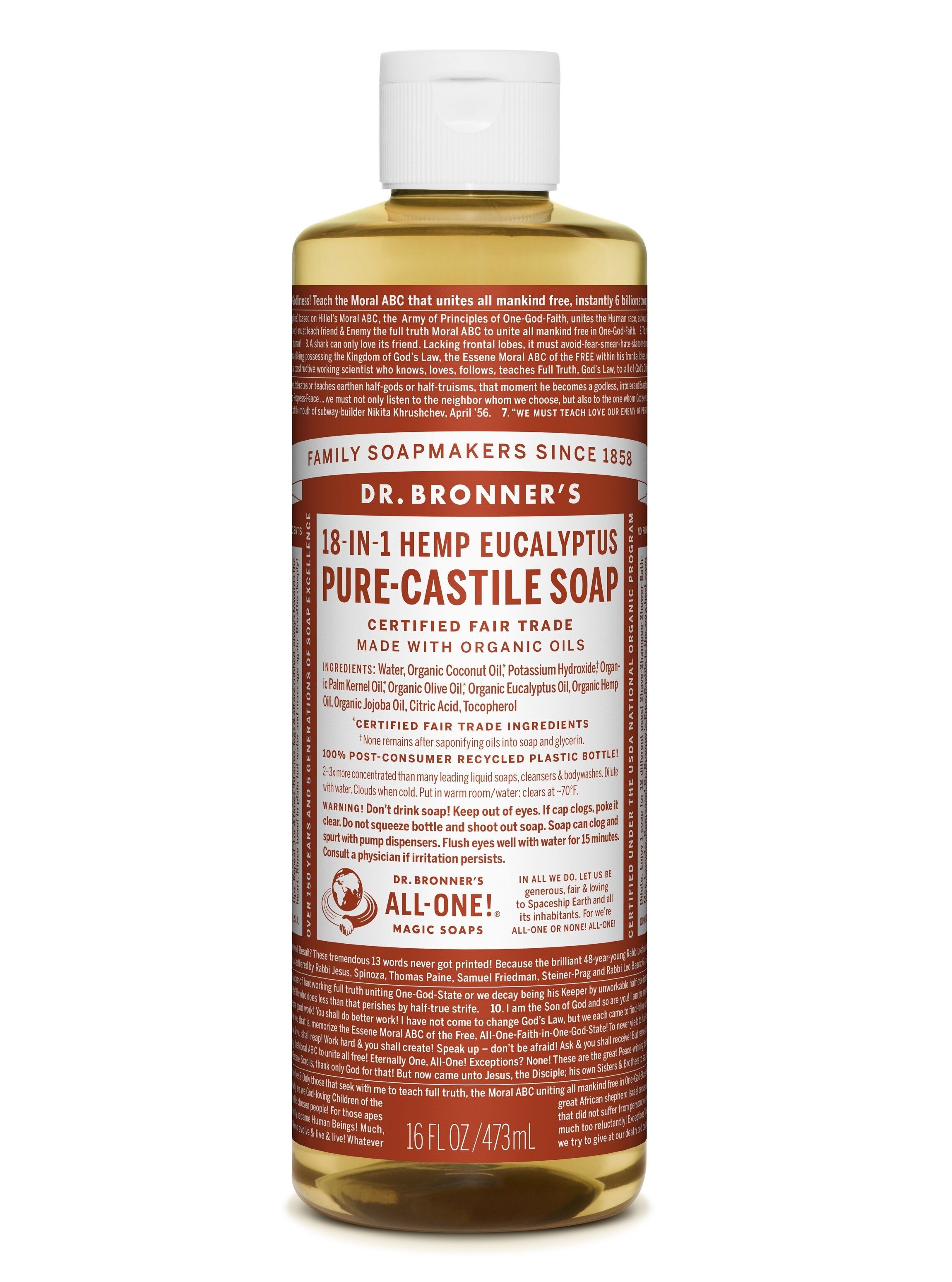 Dr. Bronner's Eucalyptus Castile Liquid Soap 473ml