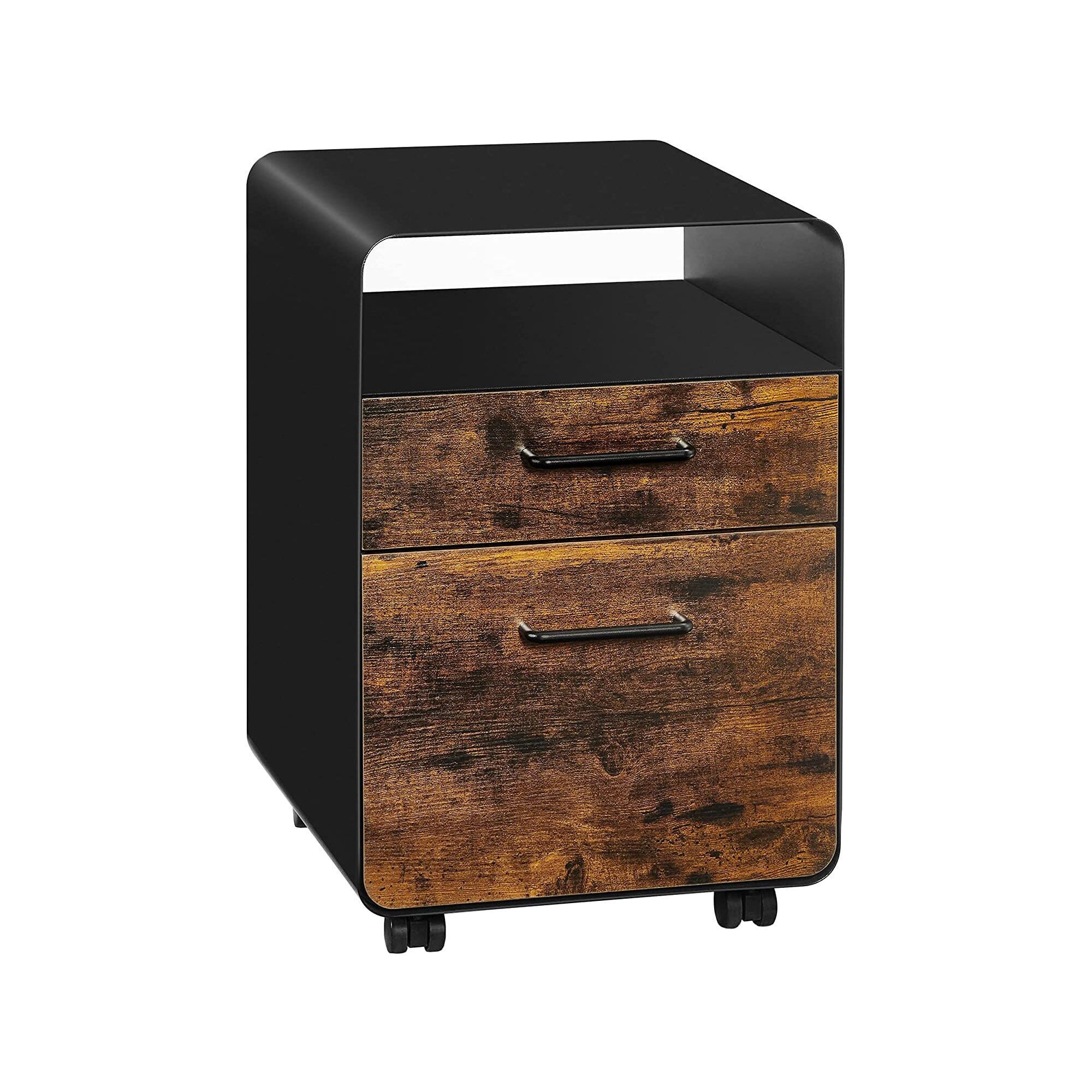 Filing cabinet with 2 drawers on wheels, 40 x 45 x 58.7 cm