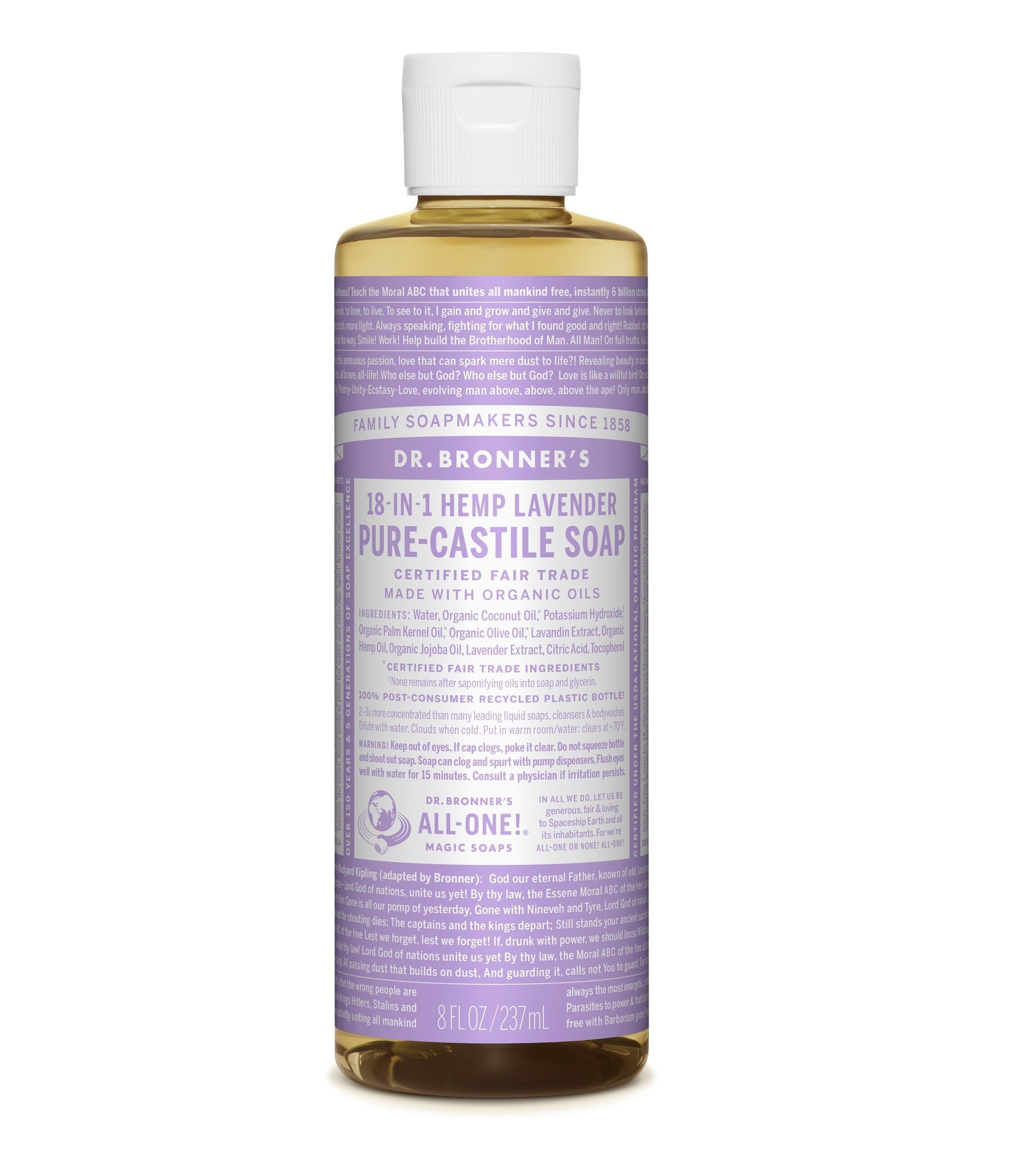 Dr. Bronner's Lavender Castile Liquid Soap 240ml