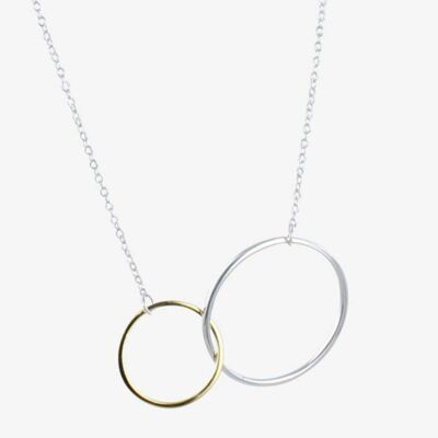 Gold Twin Ring Necklace