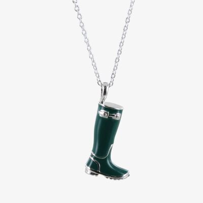 Collier Welly Argent Sterling & Émail Vert