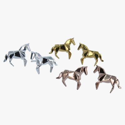 Origami Horse Stud Earrings