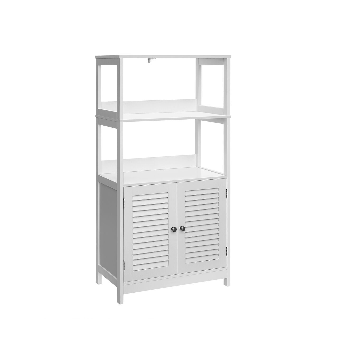 Meuble de salle de bain avec étagères ouvertes, 60 x 32.5 x 122 cm