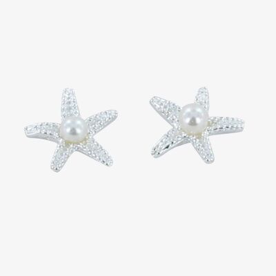 Starfish Pearl Stud Earring