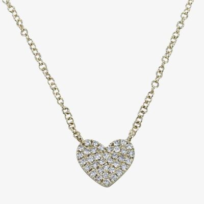 Diamant-Herz-Halskette Gold