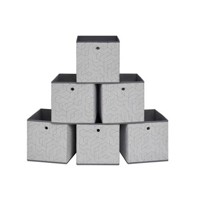 Set di 6 scatole pieghevoli, 30 x 30 x 30 cm