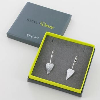 Boucles d'oreilles pendantes trio de coeurs 3