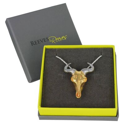 Wildebeest Pendant Necklace Gold
