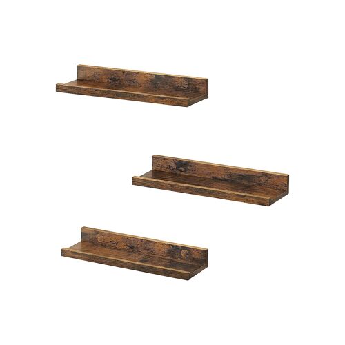 Set of 3 wall shelves for picture frames, 10 x 38 x 5.2 cm