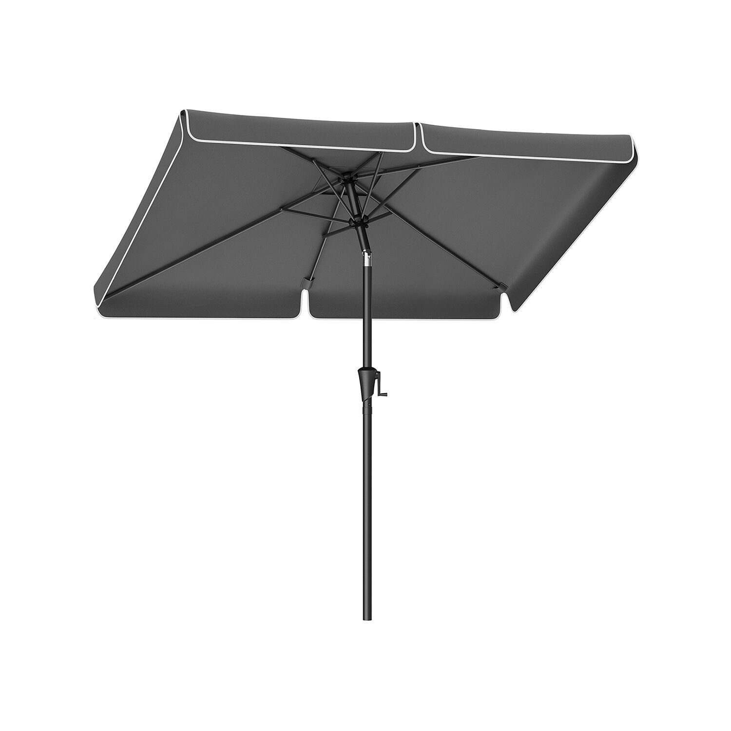 Rectangular balcony parasol without stand, gray, 200 x 150 cm