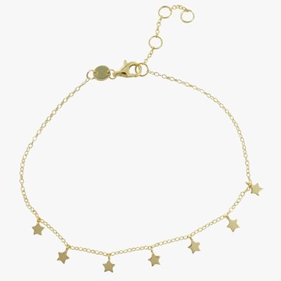 Starry Sterling Silber Charm Armband Gold