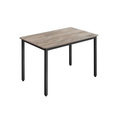 Mesa de comedor 70 x 110 x 77 cm gris jaspeado-negro mate