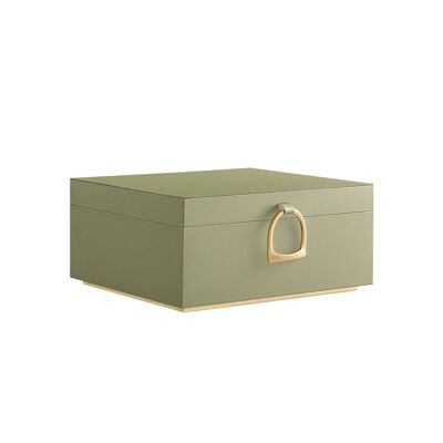 Coffret à bijoux 2 niveaux avec poignée, idée cadeau, 20.5 x 24 x 11 cm