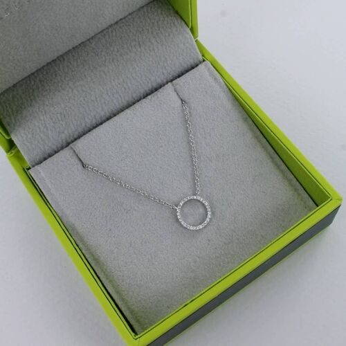 Diamond Ring Necklace White