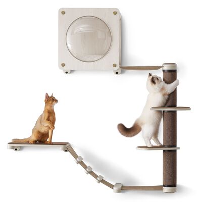 Oasis - Cat Furniture Climbing Wall Set of 5, 140.5 x 142.9 cm