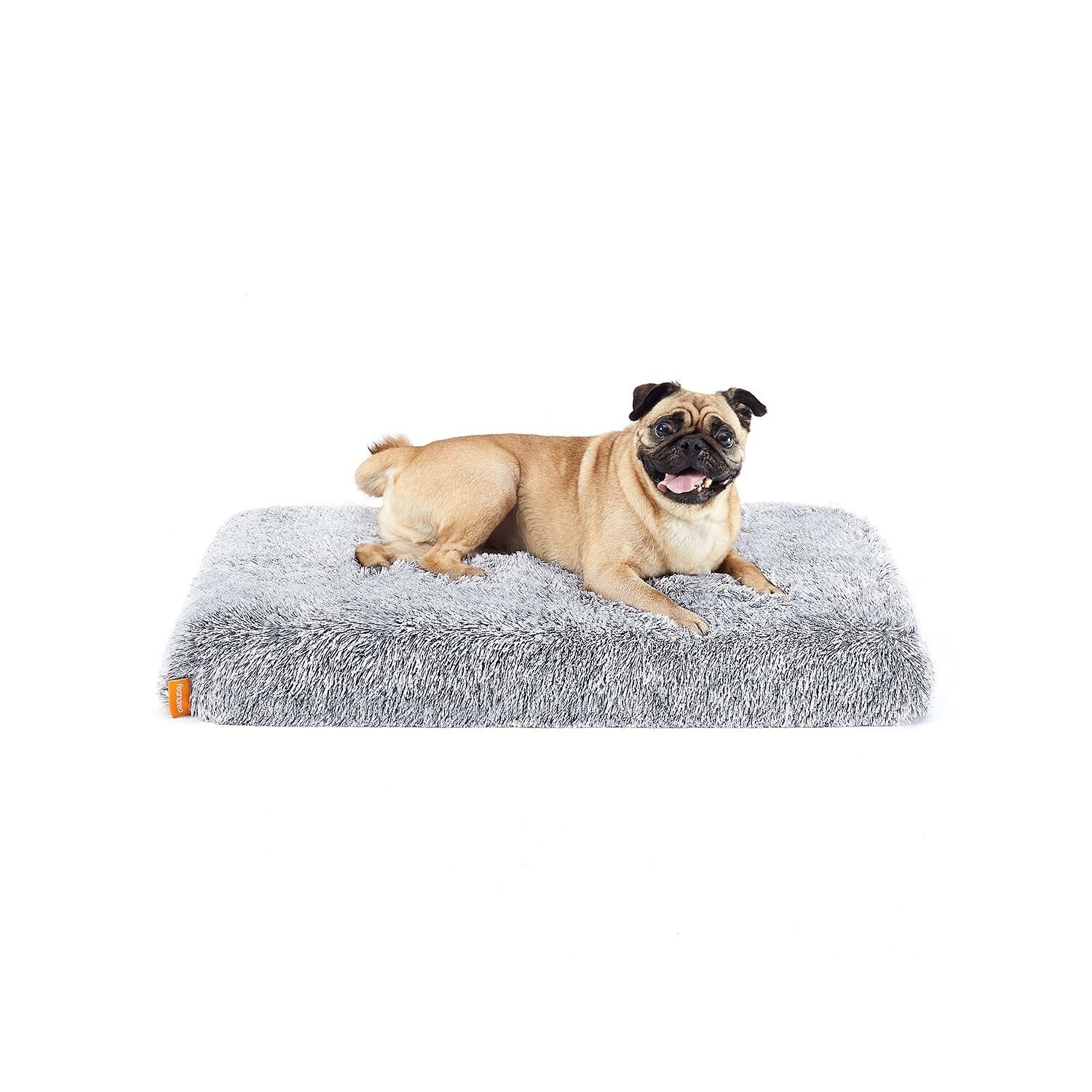 Plush dog bed 80 x 50 x 8 cm Ombré-Grey M