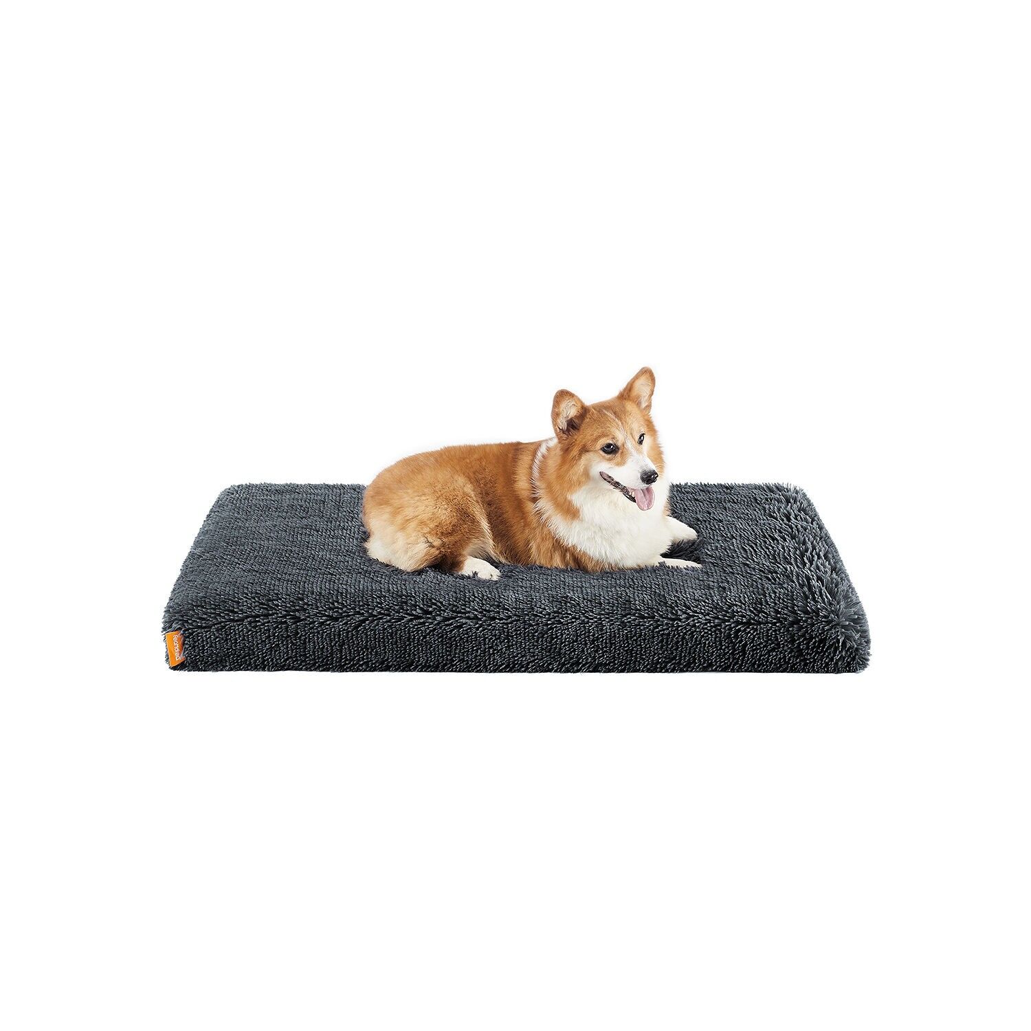 Plush dog bed 95 x 60 x 8 cm dark gray L