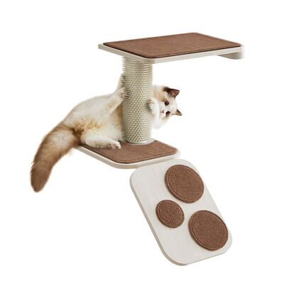 Clickat Collection - No. 004 Wall-Mounted Cat Ladder, 53.6 x (32.5-65) x (37.8-63) cm