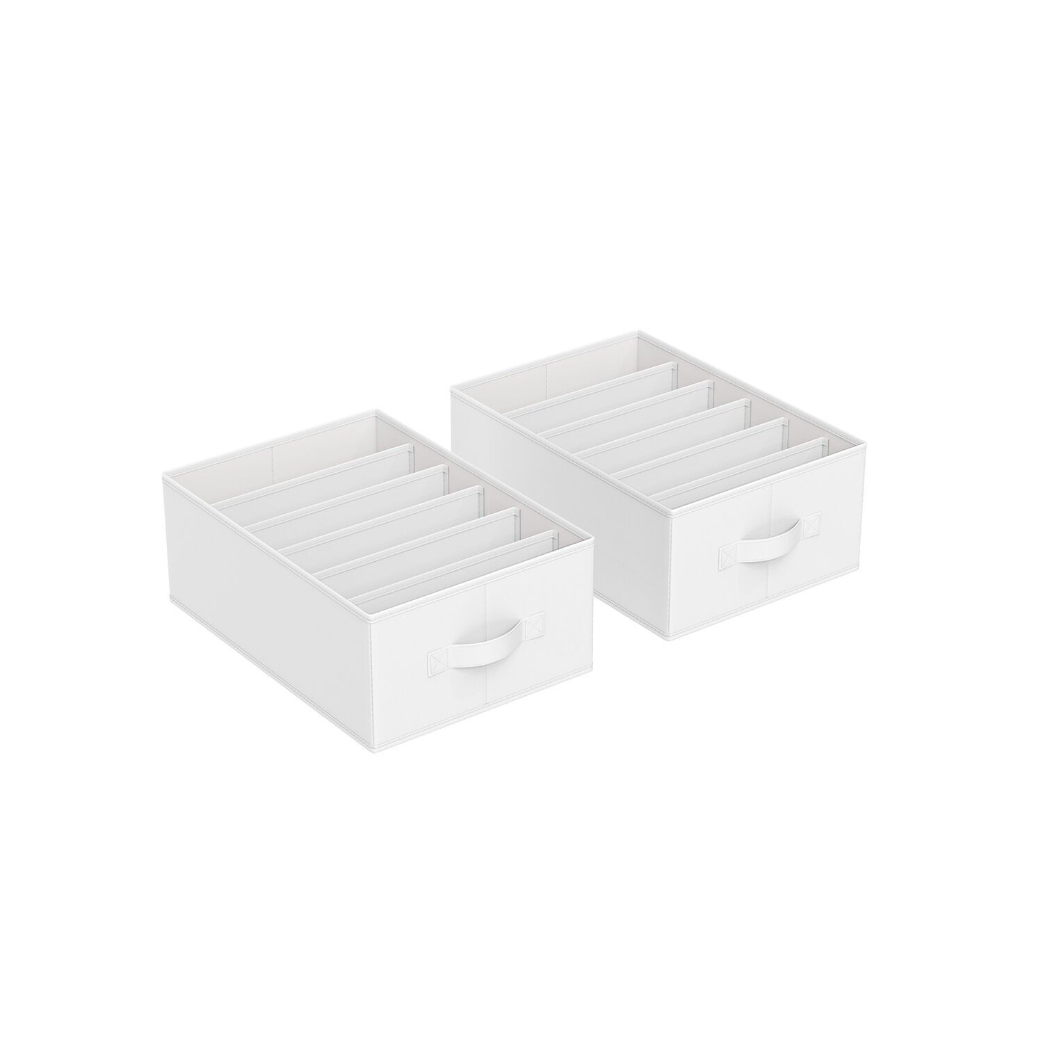 Organisateur de garde-robe 6 compartiments lot de 2 pliable, 42 x 30 x 17 cm