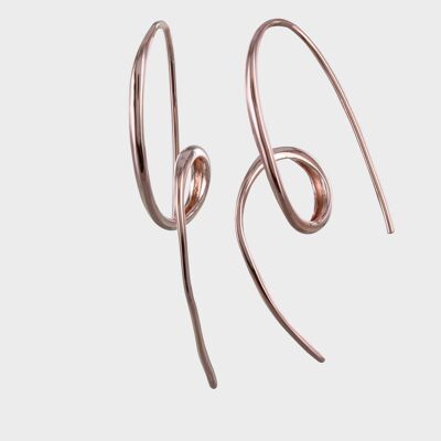 Sterling Silver Loop The Loop Earrings Rose