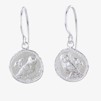 Boucles d'oreilles chouette pièce de monnaie 1