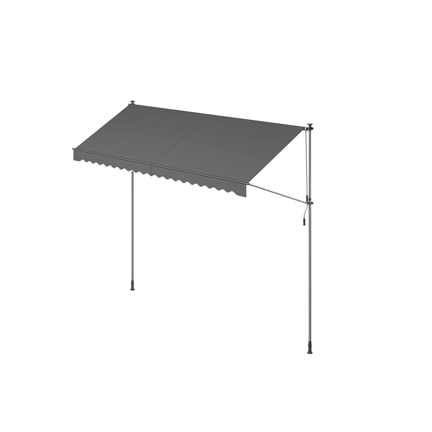 Clamp screen for sun protection 400 x 120 cm anthracite