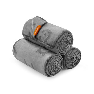 Set of 3 XXL washable dog blankets, slate grey, 60 x 40 cm
