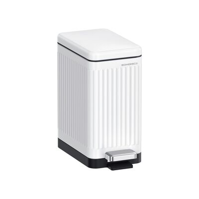 Conteneur cosmétique 10 litres avec couvercle, blanc nuage, 33.5x16.8 x 34.5 cm (L x l x H) Hauteur totale (avec couvercle ouvert) : 61 cm Dimensions intérieures du seau : 25.8 x 16 x 27.7 Cm