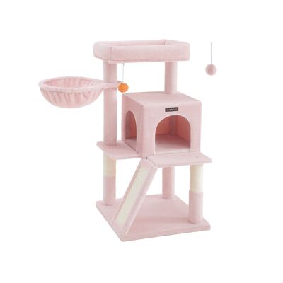 Tiragraffi con grande piattaforma, rosa pastello, 48 x 48 x 96 cm