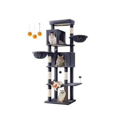 Tiragraffi 190.7 cm di altezza con 2 fori e 2 posti a sedere, grigio scuro