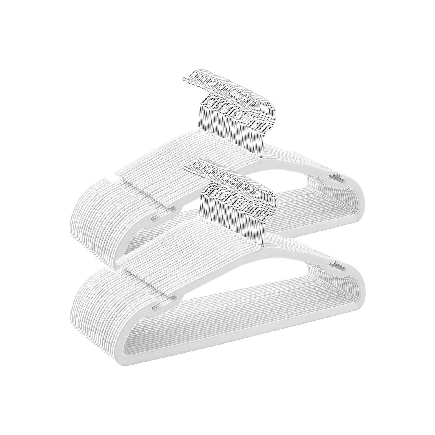 Lot de 50 cintres, 43 x 21 cm, blanc nuage