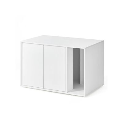 Cat litter box with hinged doors for large cats, 80 x 50 x 50 cm (L x W x H) Main compartment dimensions: 56 x 47 x 47 cm