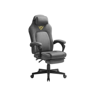 Chaise de jeu réglable en hauteur avec repose-pieds et appui-tête, gris tourterelle, 70 x 70 x (119-129) cm (P x l x H) Hauteur d'assise : 47-57 cm Dimensions d'assise : 53 x 51 cm (L x l) Hauteur des accoudoirs (à partir du siège) : 23 cm
