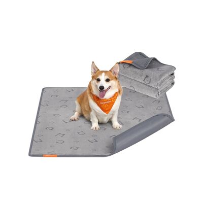 Puppy pads washable set of 2 122 x 91 cm dove gray