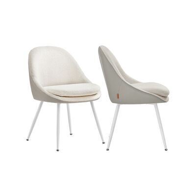 Set di 2 sedie da pranzo con gambe rivolte verso l'esterno, 61 x 56 x 81.5 cm