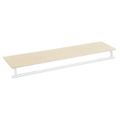 Hängeschrank mit Kleiderstange, naturbeige-wolkenweiß, 28 x 109 x 13.2 cm