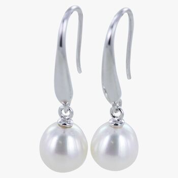 Boucles d'oreilles pendantes perle 2