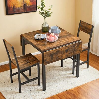 Mesa de comedor, mesa de cocina plegable para 2-4 personas, para espacios pequeños, 120 x 78 x 76.2 cm (largo x ancho x alto) - Dimensiones plegado: 84.5 x 78 x 76. 2 cm