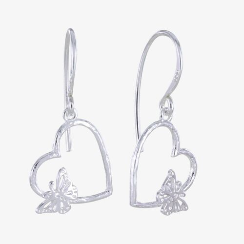 Butterfly in Heart Earrings